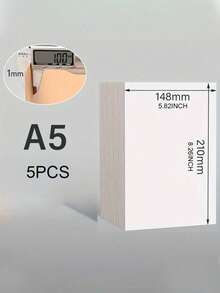 5 Lembar Karton Buku 1mm Ukuran A4/A5, Karton Jilid, Karton Chipboard, Karton Buku Desainer Putih/Kraft/Abu-abu 45pt, Lembaran Karton Chipboard Tugas Berat, Perlengkapan Penjilidan Buku untuk Sampul Buku, Scrapbooking & Pelapis Bingkai Foto - MultiWarna - View 13