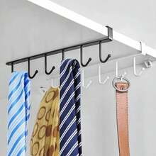 Under Cabinet Mug Holder Hanging Cup Storage Organizer Hooks, Multi-Purpose Kitchen Rack For Cupboard, Pantry, Desk, Countertop And Bookshelf, Available In Black And White Two Colors - Multicolor - View 6
