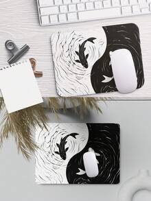 1pc Yin Yang Koi Large Gaming Mouse Pad Non Slip Rubber Bottom Edge Extended Desk Mat For Office Home Computer Laptop Smooth Surface Durable Wear Resistant Waterproof Easy Clean Portable Practical Gift For Gamers Teens Adults Holiday - View 5