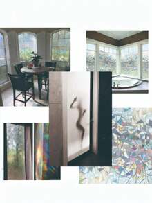 No-Glue Static Cling Glass Window Film, 3D Laser Frosted Privacy Decal, Removable Durable Holographic, For Home Bathroom Bedroom Office Storefront Decor - crescent moon - View 4