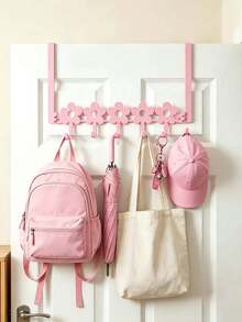 1PC Pink Iron Key Hook Wall Shelf – Creative Metal Art Hanger For Entryway Hallway, Coat Hat Organizer Rack, Multifunctional Wall Decor Storage - Multicolor - View 6