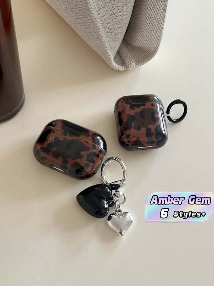 1PC Amber Gem Pro 3/4/Pro 2 Case – Premium Crystal Protective Cover Compatible With Apple Earbuds, Luxurious Glossy Shockproof Shell, Elegant Gift For Women - Multicolor - View 1