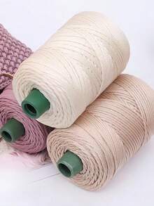 Polyester Macrame Cord 3mm ,Colorful Polyester Yarn,Polypropylene Silk Rope For Knitting & Crochet Braided Macrame Cord For Hats Shoes Bags Plant Hangers Rug DIY Crafts - burgundy - View 6