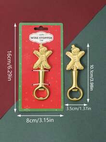 SHEIN Christmas Themed Bottle Opener, Cute Small Gift For Xmas Holiday & European American Party Supplies - View 4