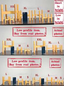 Tabletop Nordic Wooden X-Cross Plant Stand 1pc - Sturdy For S/M/L/XL Pots - Yellow - View 4