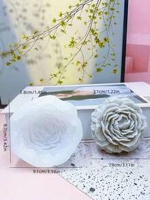 Flower Shaped Molds, Set Of 4 Sizes, Non-Stick Flexible, Durable Reusable, Perfect For Baking, Cake Decorating, Chocolate Candy Making, Soap Crafting, DIY Projects, Party Favors, Wedding Treats - White - View 7