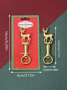 SHEIN Christmas Themed Bottle Opener, Cute Small Gift For Xmas Holiday & European American Party Supplies - View 5