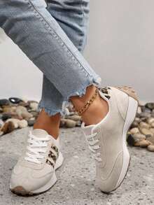 Attention! Sizes Run Large. Please Select Your Size According To The Length Shown In The Picture Before Purchasing! New Casual Athletic Shoes For All Seasons, Available In A Full Range Of Sizes Suitable For Both Men And Women, Sizes 35‑46. - Beige - View 8