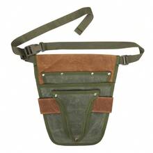 Waxed Canvas Tool Waist Bag, Wear-Resistant Hanging Tool Pouch, Multi-Purpose Utility Belt Bag For Gardening Weeding Tools, Electrician Tool Storage Waist Pack - multicolor - View 6