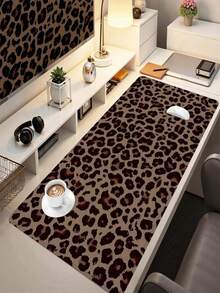 1PC Leopard Pattern Modern Art Large Desk Pad Mouse Mat With Non Slip Rubber Base Keyboard Cover For Office Home Computer Laptop Women Men Friends Back To School Gift Wild Style Smooth Surface - View 3