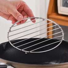3pcs/2pcs/1pc Alas Piring Bundar Stainless Steel Berinsulasi, Melindungi Permukaan Meja dan Meja Dapur, Cocok untuk Meletakkan Panci, Peralatan Masak Panas, Minuman, Isolasi Panas dan Pengurangan Suhu - View 6
