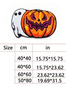 Halloween Imitation Cashmere Doormat, Wear-Resistant Entryway Floor Mat, Easy Care Decorative Rug For Living Room - C - View 3