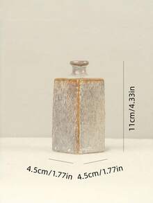 Cirelle 1pc Ceramic Reed Diffuser Bottles, Rustic Reactive Glaze Stoneware Fragrance Bottles, Empty Geometric Ceramic Vases For Essential Oils, Wabi-Sabi Home Decor Accent (No Reeds) - multicolor - View 4