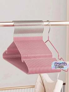 10/20 Piece Set, Non-Slip Metal Hangers, Adult Clothing Track, Nordic Style Hangers - Pink - View 1