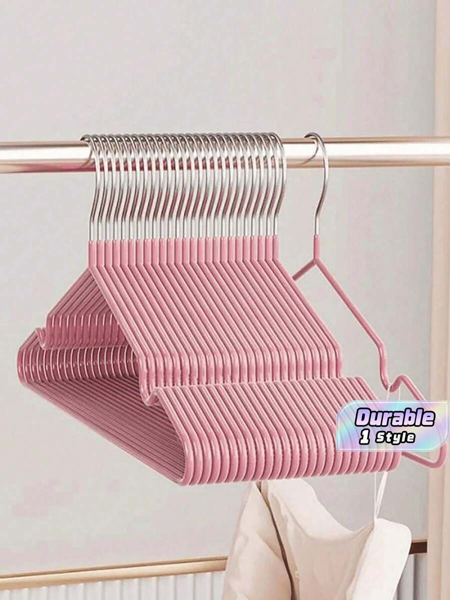 10/20 Piece Set, Non-Slip Metal Hangers, Adult Clothing Track, Nordic Style Hangers - Pink - View 1