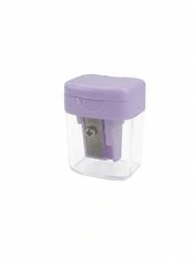 1pc Macaron Color Pencil Sharpener, Transparent Double Hole Pencil Sharpener, Pencil Sharpener With Lid,Suitable For School, Must-Have For Back To School Season, Student Gifts - multicolor - View 11