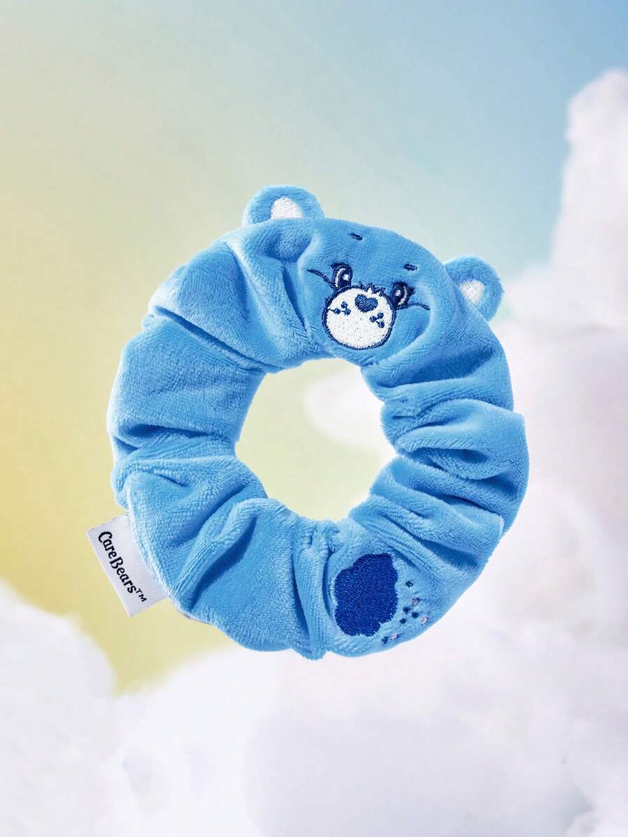SHEIN X Care Bears 1件裝卡通圖案大腸圈髮圈,適合日常佩戴,情人節髮飾 - 藍色 - 查看 1