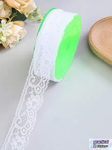 1roll 4.5cm Wide Lace Design Diy Sewing Strip Decorative Fabric Trim Applique Craft Supply For Clothing Gift Wrapping Handmade Project - A - View 1