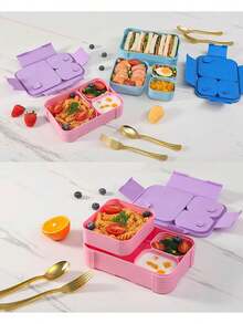 A Large‑Capacity, Reusable, Portable Microwave Lunchbox, Food Storage Container, Salad Container, And Fruit Container. Ideal For The Office, Outdoor Travel, And Back‑To‑School Season. - Multicolor - View 5