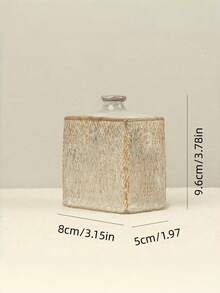 Cirelle 1pc Ceramic Reed Diffuser Bottles, Rustic Reactive Glaze Stoneware Fragrance Bottles, Empty Geometric Ceramic Vases For Essential Oils, Wabi-Sabi Home Decor Accent (No Reeds) - multicolor - View 5