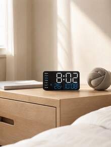 1pc Wall‑Mountable & Table‑Placed Digital Time Clock, Household Time‑Telling Accessory, Practical Daily Home Decor, Perfect For Lounge, Bedroom, Workplace, Dormitory, Guest House And Residential Indoor Settings - multicolor - View 5