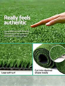 Flame Resistant Waterproof Artificial Grass Mat, Durable Easy Cut Lawn Turf For Patio Balcony Pet Playground, Indoor Outdoor Low Maintenance Garden Carpet, Event Backdrop - Artificial Turf - View 10