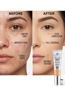 IT Cosmetics CC+ Cream Full-Coverage Foundation SPF50 Neutral Medium 32 Ml - Neutral Medium - View 3