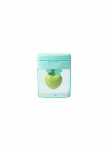 1pc Macaron Color Pencil Sharpener, Transparent Double Hole Pencil Sharpener, Pencil Sharpener With Lid,Suitable For School, Must-Have For Back To School Season, Student Gifts - multicolor - View 9