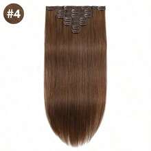 Medium Brown 6# Color Clip In 100% Remy Human Hair Extension Cuticle Aligned Double Drown Clip Ins For Thin Hair Woman Natural Look Top Quality Halloween Costumes - S6 - View 26