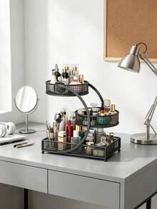 Sturdy Metal Cosmetic Rack Without Installation Required Portable Organizers For Lipsticks Skincare Bathroom Accessory. - B - View 11