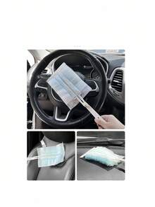 1PC Disposable Electrostatic Extendable Telescopic Duster For Home Car Office Garage Kitchen Bathroom Cleaning Dust Removal Efficient Portable Lightweight Tool Gift - Blue - View 4