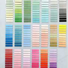 7pcs/20pcs Gradient Multi-Color Mixed Index Sticky Notes, 200 Sheets Per Card, Self-Adhesive Page Markers, Office & School Supplies For File Organization And Note Taking - Multicolor - View 1