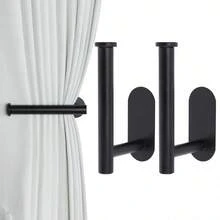 2 Pieces No-Drill Adhesive Curtain Tiebacks, Curtain Buckles, Curtain Hooks & Curtain Holdbacks For Curtains - multicolor - View 7