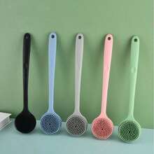 Long Handle Silicone Bath Brush, Back Scrubber Shower Brush, Exfoliating Body Scrubber For Shower - Silicone long handle bath brush - View 9