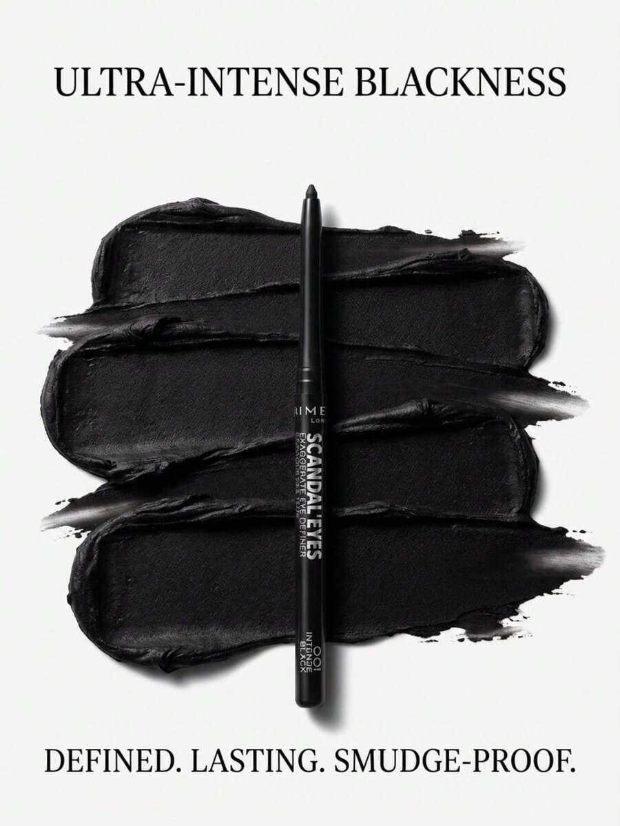 Rimmel سكاندال آيز إكساجرات عيون محددة 001 أسود مكثف 0.35 جم - 001 Intense Black - مشاهدة 1