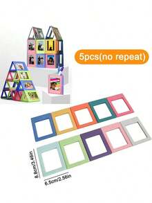 5/10/20pcs Bingkai Foto Magnetik Kulkas, Album Bingkai Foto Magnetik Warna-warni 3 Inci Cocok untuk Film Mini - MultiWarna - View 12
