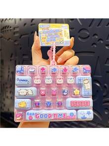 POKOJA LAND Gantungan Kunci Fidget Keyboard untuk Dewasa, 26-in-1 Tombol Pereda Stres Keyboard, Penghilang Stres Lucu untuk Fokus & Ketenangan Saat Bekerja atau Belajar, Mengisi Waktu Luang - MultiWarna - View 9