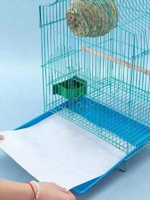 100Pcs Leak-Proof Absorbent Bird Cage Liners, Suitable For Parrots And Bird Cages - Disposable Non-Woven Fabric Dropping Tray, Includes Cage Bottom Pads, Suitable For Cockatiels, Canaries, Lovebirds, Finches, Budgies, Conures And Other Birds' - One Size Fits All - View 5