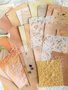 5 Set Kertas Tekstur Campuran untuk Kolase DIY, Dekorasi Latar Belakang Vintage, Bahan untuk Kembali ke Sekolah, Kerajinan Tangan, Scrapbook, Jurnal, Proyek Seni, Kit Ephemera dengan Gaya Lama, Lembaran Musik, dan Halaman Buku. - setelan - View 9