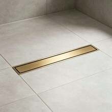 Gold Rectangular Floor Drain, Designed With Thick Stainless Steel, High Drainage Capacity, Odor-Proof, Suitable For Hotel, Shower Room, Balcony And Other Scenarios - Multiple Sizes Available - Multicolor - View 11