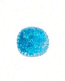 Hape 1pc Blue Diamond Texture Squishy Stress Relief Ball, 6cm Spiky Orb Squeeze Ball With TPR Shell, Maltose & Sequin Filling, Slow Rebound Hand Pressure Release Portable Desk Accessory - Multicolor - View 12