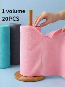 50PCS/1Roll Multi Colors Reusable Microfiber Towel Roll, Individually Wrapped Tear Off Design, Heavy Duty Super Absorbent Quick Dry Cleaning Cloth, For Kitchen Bathroom Outdoor RV 50+ Uses, Jumbo Roll Household Cleaning Supplies, Home Cleaning - Pink - View 8