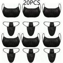 20pcs/50pcs Disposable Non-Woven Bras, Tube Tops For Spa, Sauna And Beauty Salons, Assorted Colors. 20pcs Set Includes 10 Panties And 10 Bras, 50pcs Set Includes 25 Panties And 25 Bras - Black - View 9