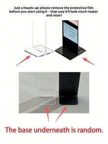 1PC Removable Transparent Acrylic Memo Board With Stand For Computer Screen Message Board Desktop Two Colors Option Back To School Office Desk Accessory Home Gift - A - View 3