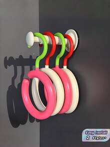 2/4 PCS No Drill Over Door Bohemian Style Hat Scarf Bag Organizer Rack For Closet Door Storage Holder Perfect Mothers Day Christmas Graduation Gift Wall Mounted Hanger Space Saving Multi Functional Durable Sturdy Easy Install - View 1