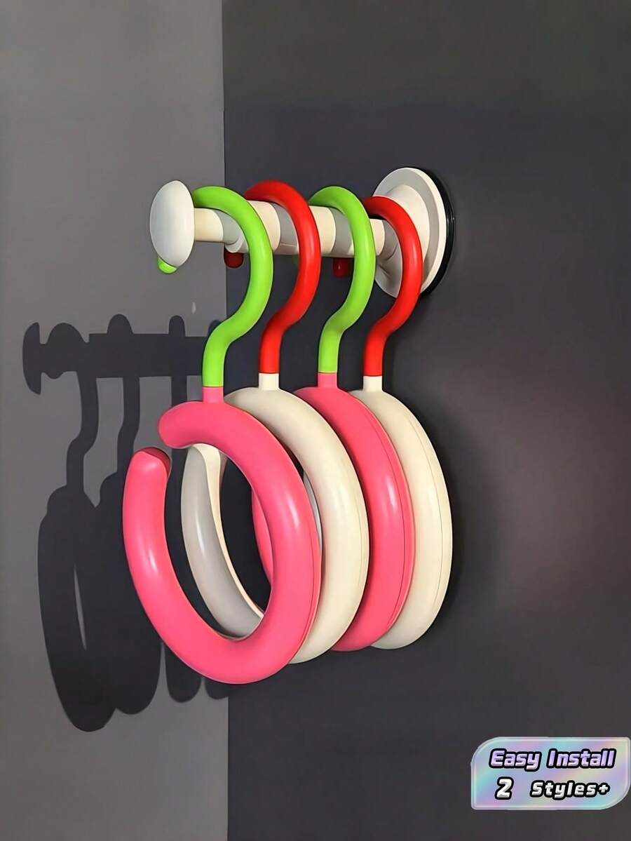 2/4 PCS No Drill Over Door Bohemian Style Hat Scarf Bag Organizer Rack For Closet Door Storage Holder Perfect Mothers Day Christmas Graduation Gift Wall Mounted Hanger Space Saving Multi Functional Durable Sturdy Easy Install - View 1