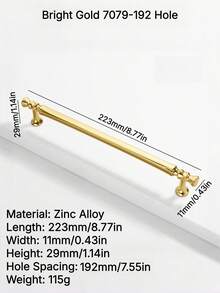Made Of Solid Zinc Alloy For Sturdy And Long‑Lasting Performance. Bright Gold Glossy Finish Delivers Elegant French Luxury Style. Single‑Hole Design For Quick And Easy Installation. Perfect Match For Wardrobe, Cabinet, Drawer And Various Home - multicolor - View 5