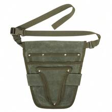 Waxed Canvas Tool Waist Bag, Wear-Resistant Hanging Tool Pouch, Multi-Purpose Utility Belt Bag For Gardening Weeding Tools, Electrician Tool Storage Waist Pack - multicolor - View 5