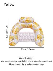 1 Set Thickened Adult Pvc Inflatable Pool Float - Fruit Design Floating Mat, Pool Hammock. Suitable For Adult Pool, Beach And Other Water Activities. Multi-Functional Pvc Pool Float, Combining Lounge Chair And Drifting Functions, Ideal Choice For - Maple Leaf Style - View 15