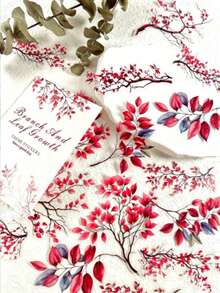 20pcs/Paket Stiker Dekorasi DIY Ranting dan Daun untuk Kolase, Scrapbook, Latar Belakang, dan Persiapan Kembali ke Sekolah - MultiWarna - View 1